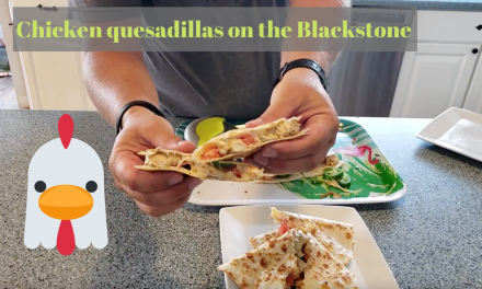 Crispy Chicken Quesadillas on the Blackstone griddle