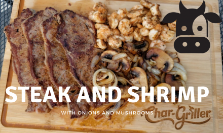 Steak, Shrimp, Onions and Mushrooms!