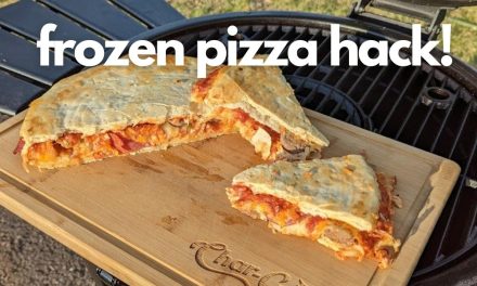 Frozen Pizza Hack – Stuffed Pizza Quesadilla? | Char-Griller Akorn Kamado