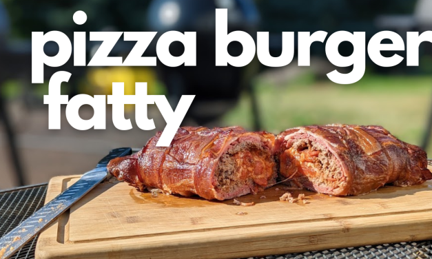 The Best Bacon Wrapped Pizza Burger Fatty on the Char-Griller AKORN Auto-Kamado